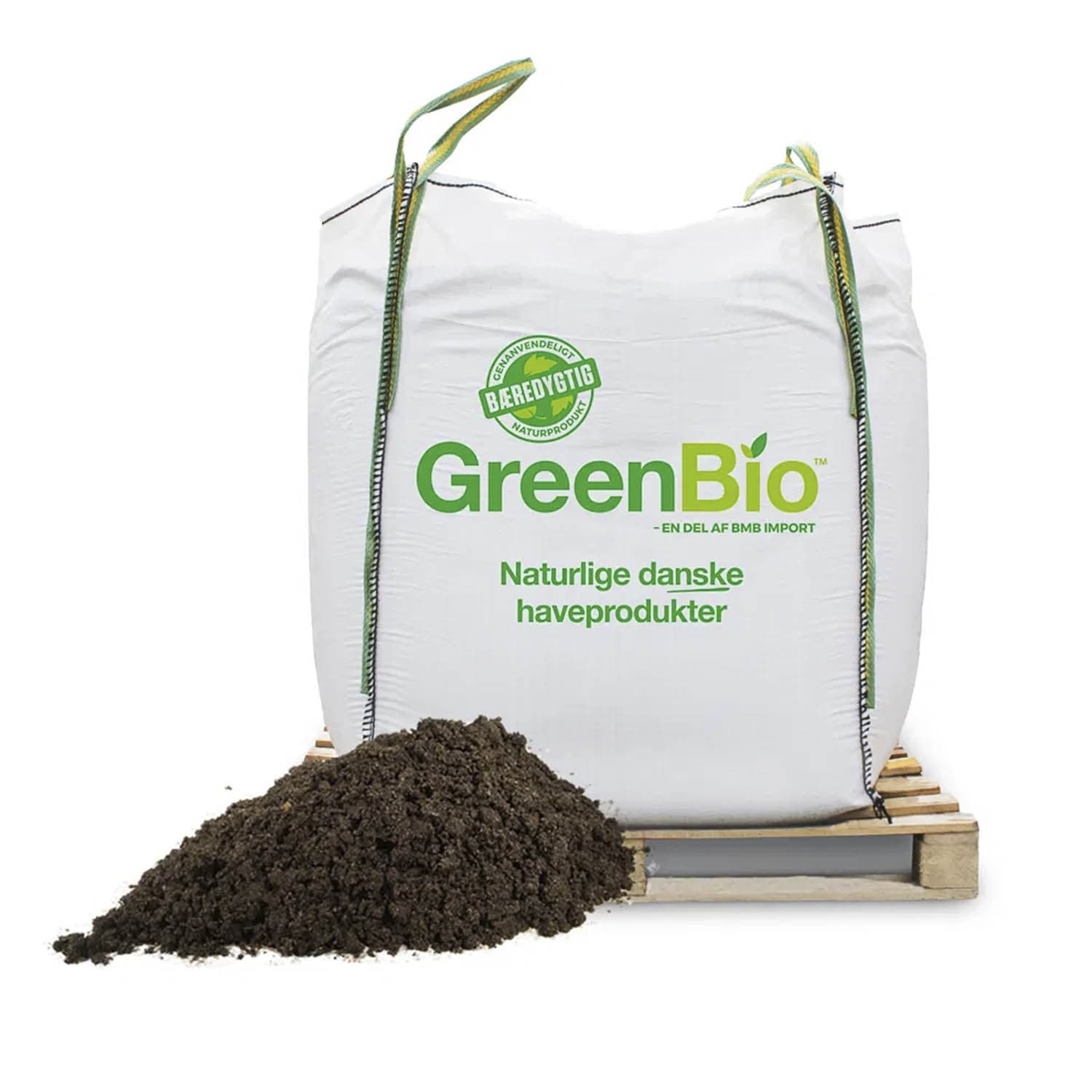 GreenBio naturlig dansk havejord i bigbag på palle