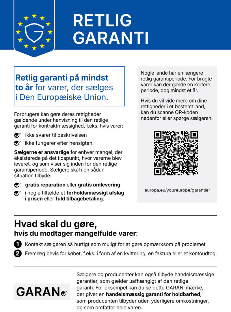 Legal - guarantee notice EU