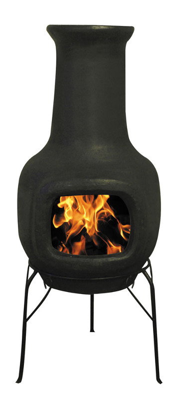 Sort ildfast grillform til udendørs madlavning Sort ildfast grillform med gløder og flammer