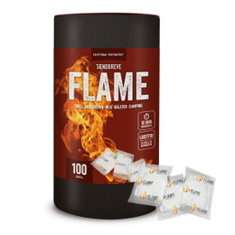 Rør med FLAME tændbreve til grill, pejs og bål, 100 stk