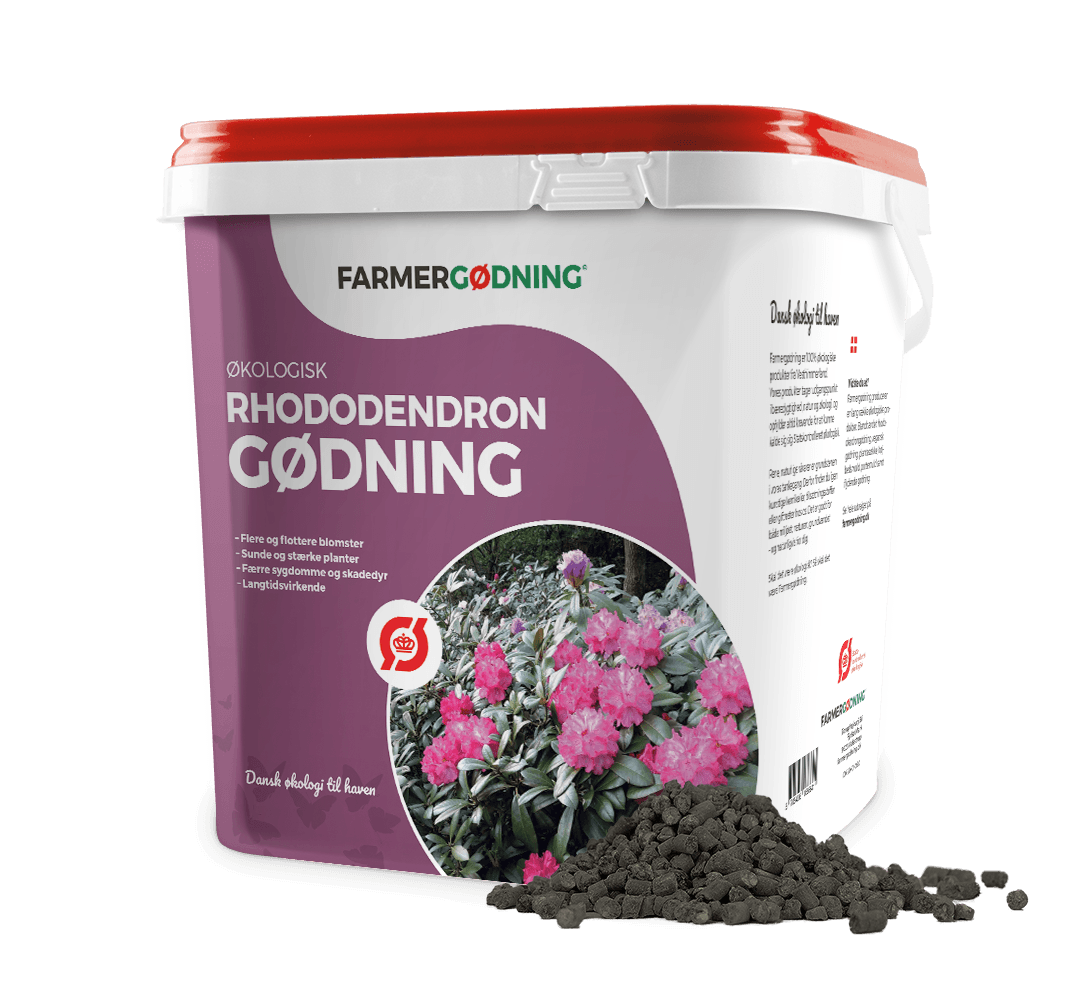 Økologisk rhododendron gødning 6 kg spand Spand med økologisk rhododendron gødning til haven