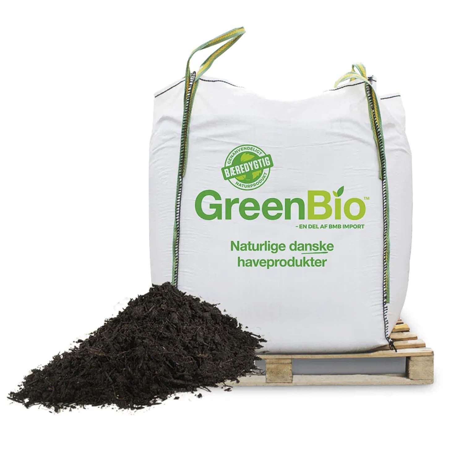 GreenBio kompostjord i stor bigbag på palle