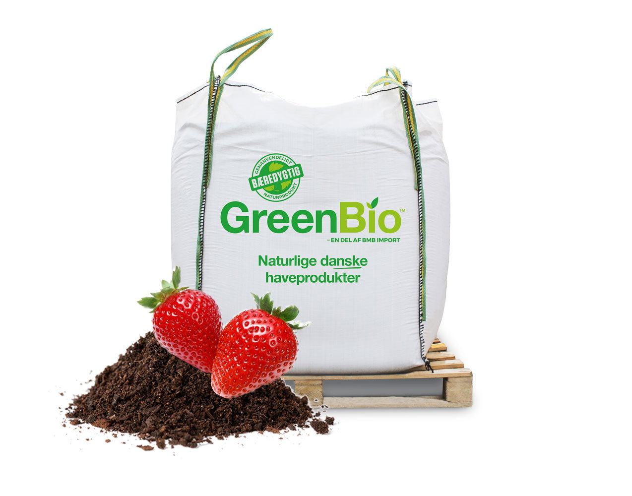 GreenBio jord til jordbær og køkkenhave Stor GreenBio bigbag med jord til jordbær og have