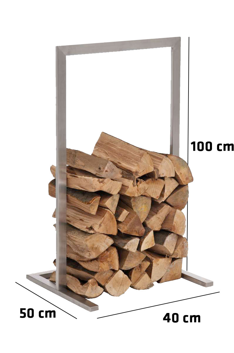 Brændestativ i stål 100x50x40 cm Fritstående stål brændestativ 100x50x40 cm med brænde