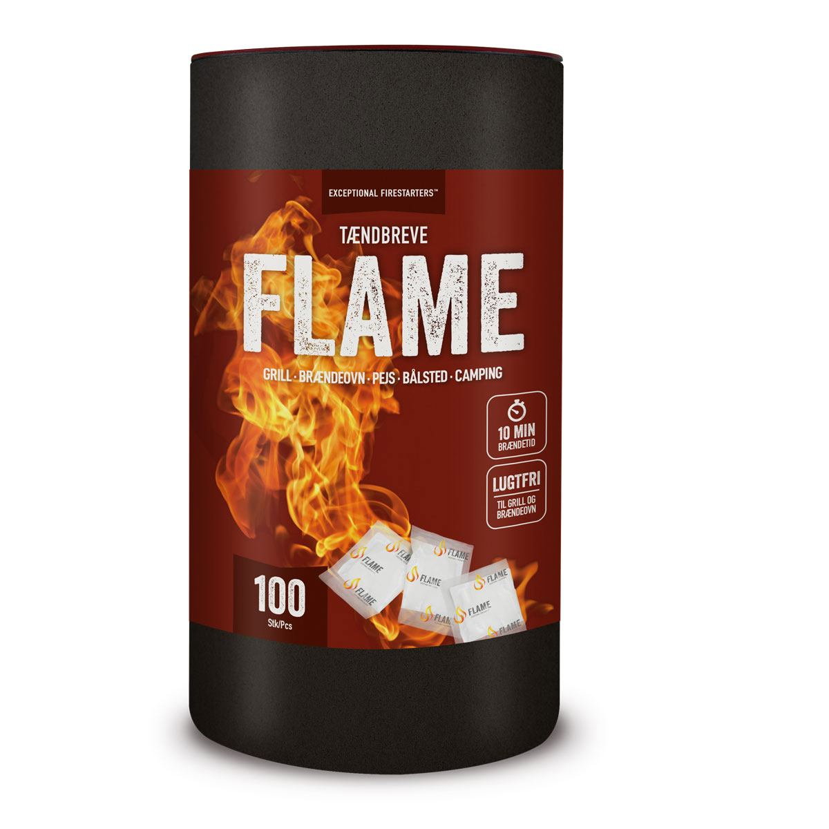 FLAME tændbreve 100 stk til grill og brændeovn