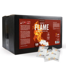 FLAME tændbreve til grill og bål, 500 stk Stor kasse FLAME tændbreve til grill, ovn og bål