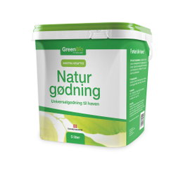 Spand med GreenBio naturgødning 5 liter til haven