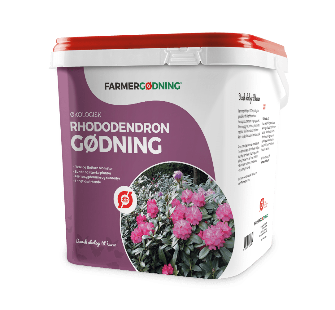 Økologisk rhododendron gødning 5 kg spand Hvid spand med økologisk rhododendron gødning