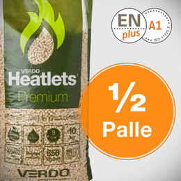 VERDO Heatlets træpiller 1/2 palle Sæk med VERDO Heatlets Premium træpiller, halv palle